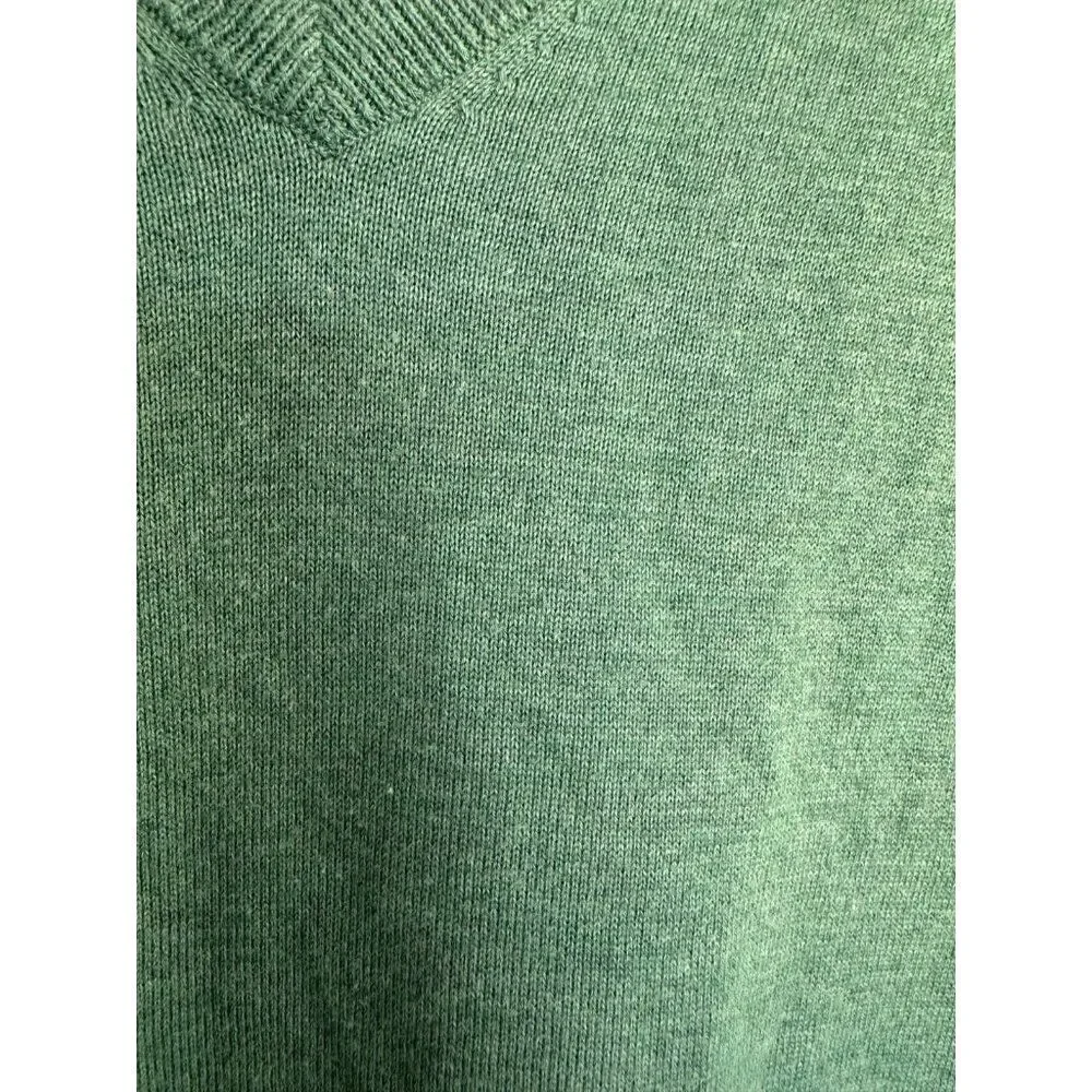 Brooks Brothers Men's XL Pima Cotton Green Sweater Vest Preppy Office Career